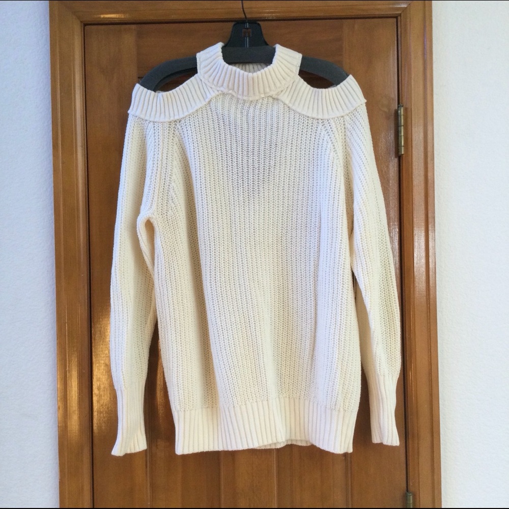 Free People Half Moon Bay Cold Shoulder Pullover